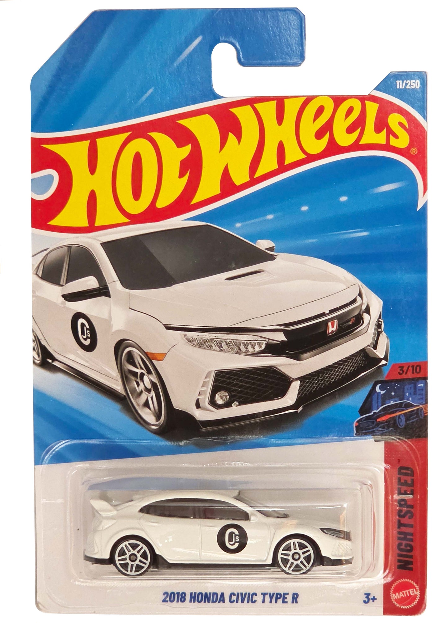 Hotwheels 2018 HONDA CIVIC TYPE R BLANCO