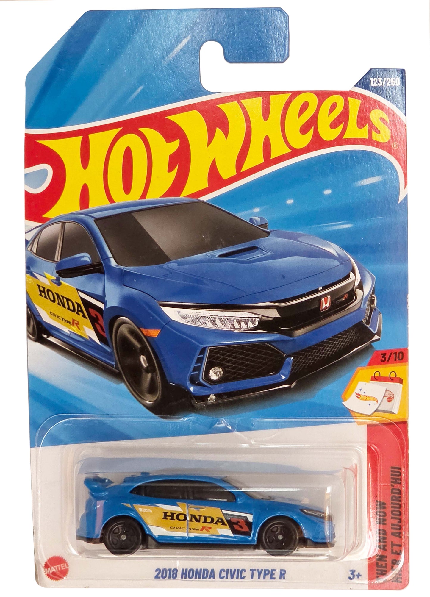 Hotwheels 2018 HONDA CIVIC TYPE R AZUL