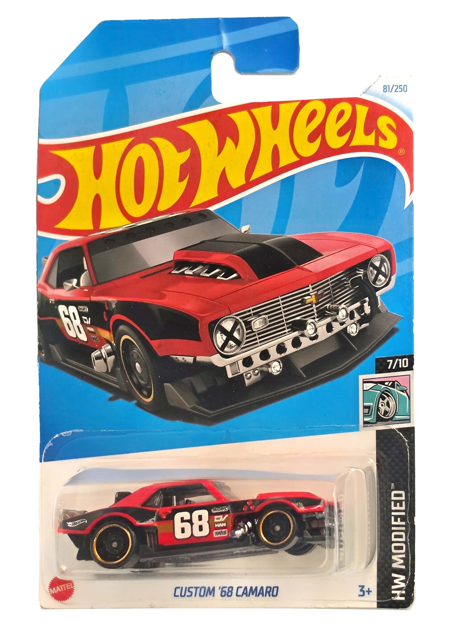 Hotwheels CUSTOM ´68 CAMARO ROJO