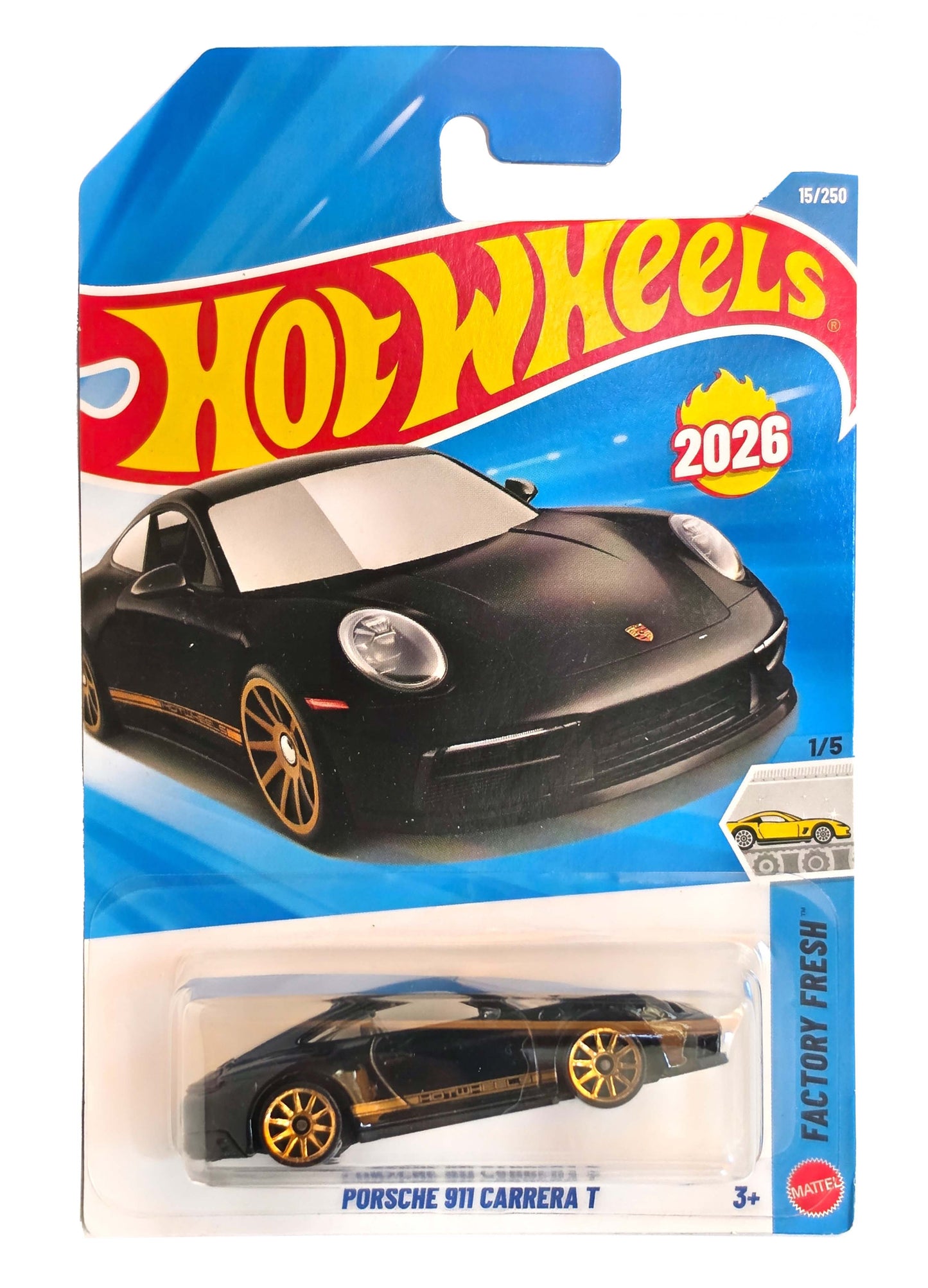 Hotwheels PORSCHE 911 CARRERA T NEGRO