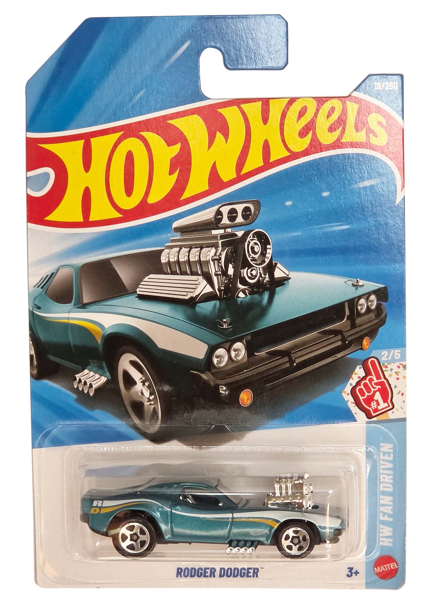 Hotwheels RODGER DODGER AZUL-VERDE