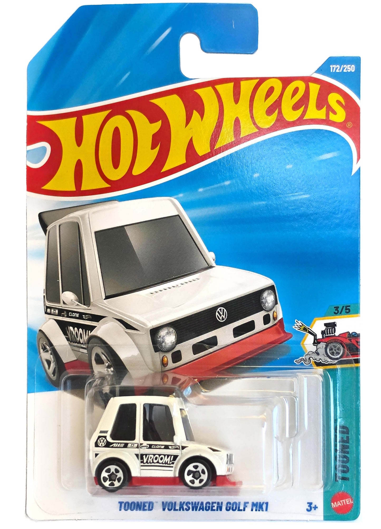 Hotwheels TOONED VOLKSWAGEN GOLF MK1 BLANCO